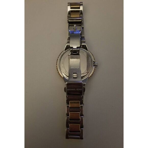 Michael Kors Women's Taryn Rose Gold & Silver Glitz Pave Two Tone Watch MK4461 - Picture 4 of 6